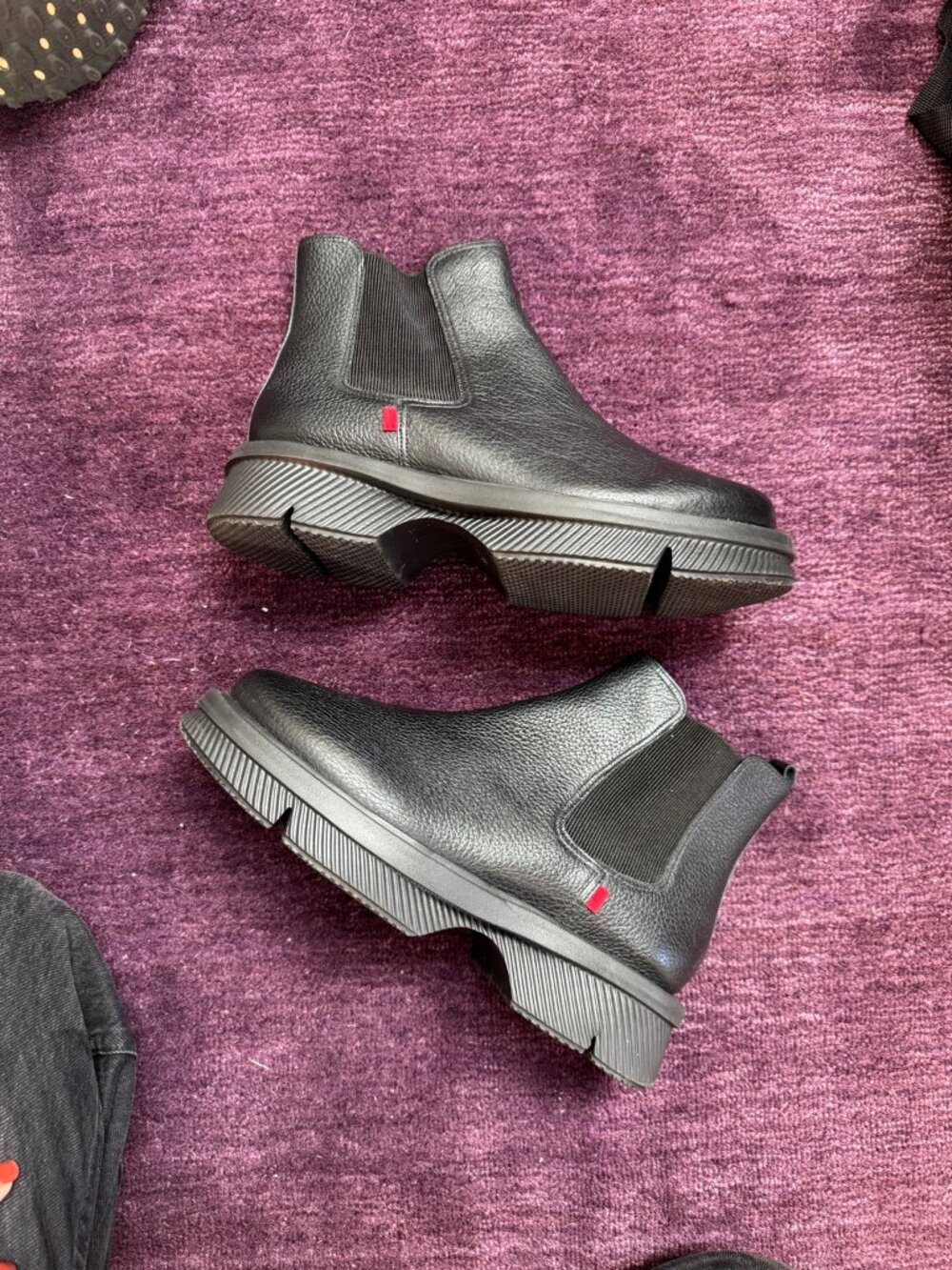 Marc Joseph New York Black Leather Chelsea Boots Chunky Sole 10.5